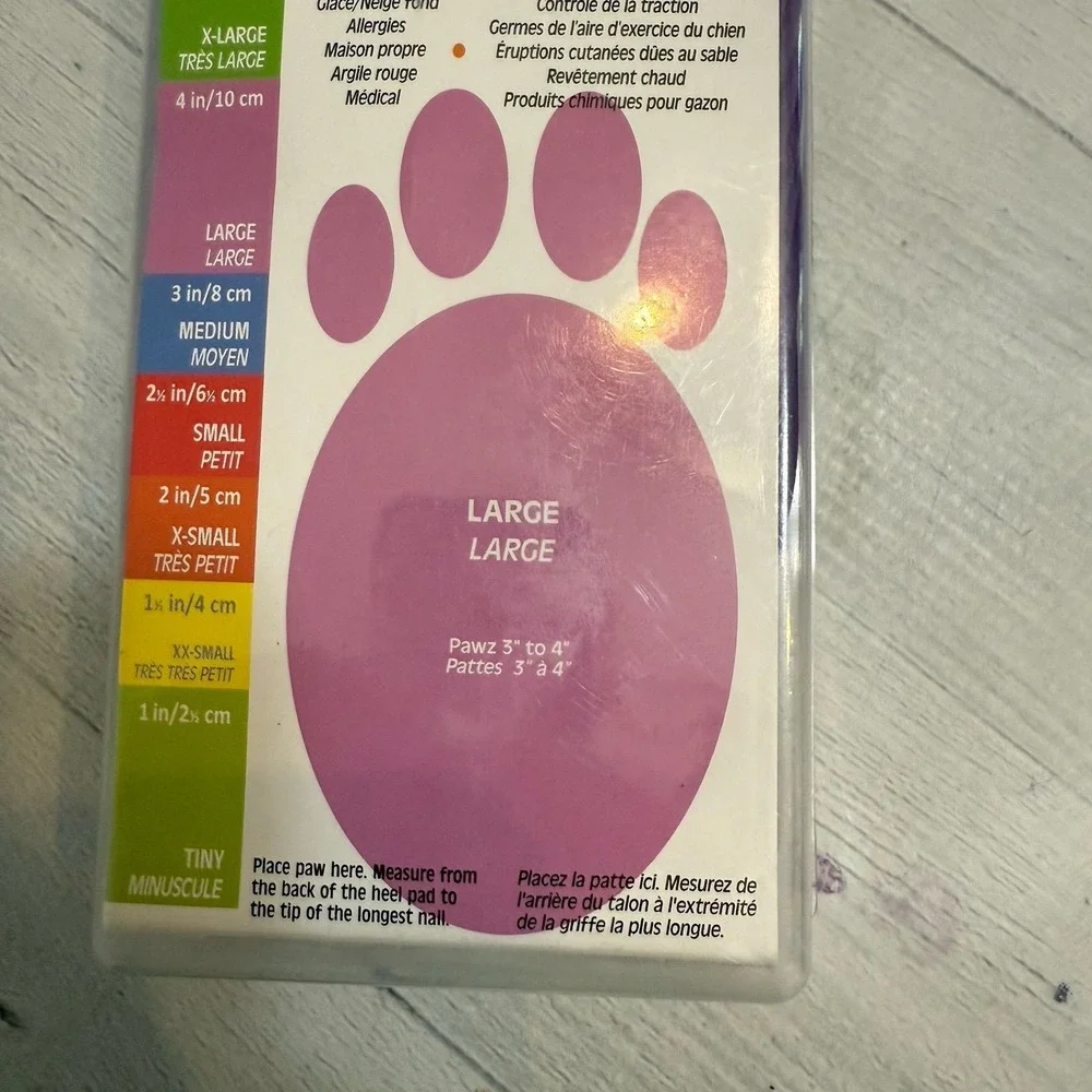 Pawz purple rubber‎ dog boots 12 pack large NEW